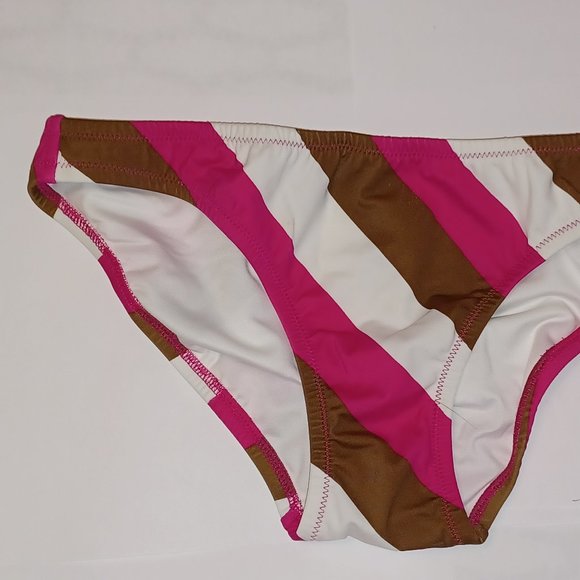 Victoria's Secret Low Rise Brief Bikini Bottom Only Nantucket Stripe XS - Picture 4 of 9